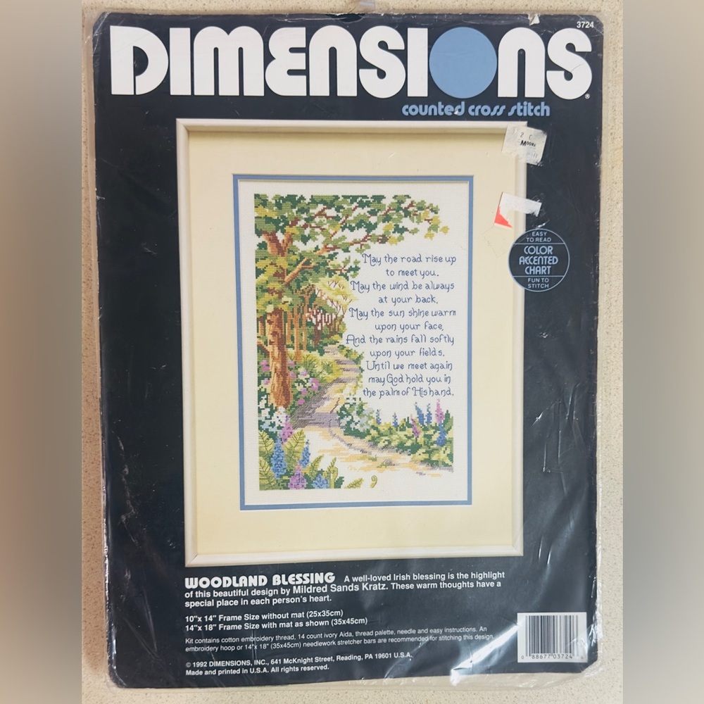Dimensions Woodland Blessing Counted Cross Stitch Kit, Mildred Sands Kratz